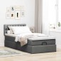 vidaXL Pouf Letto con Materasso Grigio Scuro 90x200 cm in Tessuto vidaXL Pouf Letto con Materasso Grigio Scuro 90x200 cm in Tessuto