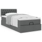 vidaXL Pouf Letto con Materasso Grigio Scuro 90x200 cm in Tessuto vidaXL Pouf Letto con Materasso Grigio Scuro 90x200 cm in Tessuto