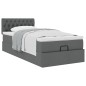 vidaXL Pouf Letto con Materasso Grigio Scuro 90x200 cm in Tessuto vidaXL Pouf Letto con Materasso Grigio Scuro 90x200 cm in Tessuto