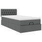vidaXL Pouf Letto con Materasso Grigio Scuro 90x200 cm in Tessuto vidaXL Pouf Letto con Materasso Grigio Scuro 90x200 cm in Tessuto