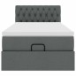 vidaXL Pouf Letto con Materasso Grigio Scuro 90x200 cm in Tessuto vidaXL Pouf Letto con Materasso Grigio Scuro 90x200 cm in Tessuto
