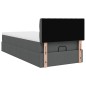 vidaXL Pouf Letto con Materasso Grigio Scuro 90x200 cm in Tessuto vidaXL Pouf Letto con Materasso Grigio Scuro 90x200 cm in Tessuto
