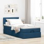 vidaXL Pouf Letto con Materasso Blu 90x200 cm in Tessuto vidaXL Pouf Letto con Materasso Blu 90x200 cm in Tessuto