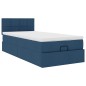 vidaXL Pouf Letto con Materasso Blu 90x200 cm in Tessuto vidaXL Pouf Letto con Materasso Blu 90x200 cm in Tessuto
