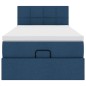 vidaXL Pouf Letto con Materasso Blu 90x200 cm in Tessuto vidaXL Pouf Letto con Materasso Blu 90x200 cm in Tessuto