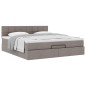 vidaXL Struttura Letto Pouf con Materasso Tortora 180x200cm in Tessuto vidaXL Struttura Letto Pouf con Materasso Tortora 180x200cm in Tessuto