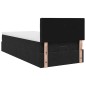 vidaXL Struttura Letto Pouf con Materasso Nero 80x200 cm in Velluto