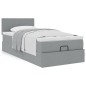 vidaXL Pouf Letto con Materasso Grigio Chiaro 90x200 cm in Tessuto vidaXL Pouf Letto con Materasso Grigio Chiaro 90x200 cm in Tessuto
