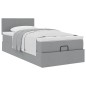vidaXL Pouf Letto con Materasso Grigio Chiaro 90x200 cm in Tessuto vidaXL Pouf Letto con Materasso Grigio Chiaro 90x200 cm in Tessuto