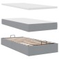 vidaXL Pouf Letto con Materasso Grigio Chiaro 90x200 cm in Tessuto vidaXL Pouf Letto con Materasso Grigio Chiaro 90x200 cm in Tessuto