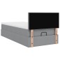 vidaXL Pouf Letto con Materasso Grigio Chiaro 90x200 cm in Tessuto vidaXL Pouf Letto con Materasso Grigio Chiaro 90x200 cm in Tessuto