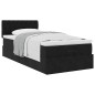 vidaXL Struttura Letto Pouf con Materasso Nero 90x190 cm in Velluto vidaXL Struttura Letto Pouf con Materasso Nero 90x190 cm in Velluto