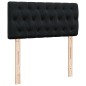 vidaXL Struttura Letto Pouf con Materasso Nero 90x190 cm in Velluto vidaXL Struttura Letto Pouf con Materasso Nero 90x190 cm in Velluto