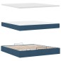vidaXL Struttura Letto Pouf con Materasso Blu 180x200cm in Tessuto vidaXL Struttura Letto Pouf con Materasso Blu 180x200cm in Tessuto