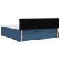 vidaXL Struttura Letto Pouf con Materasso Blu 180x200cm in Tessuto vidaXL Struttura Letto Pouf con Materasso Blu 180x200cm in Tessuto