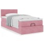 vidaXL Struttura Letto Pouf con Materasso Rosa 80x200 cm Velluto vidaXL Struttura Letto Pouf con Materasso Rosa 80x200 cm Velluto