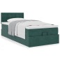 vidaXL Struttura Letto Pouf con Materasso 90x190 cm in Velluto vidaXL Struttura Letto Pouf con Materasso 90x190 cm in Velluto