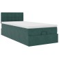 vidaXL Struttura Letto Pouf con Materasso 90x190 cm in Velluto vidaXL Struttura Letto Pouf con Materasso 90x190 cm in Velluto