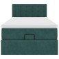 vidaXL Struttura Letto Pouf con Materasso 90x190 cm in Velluto vidaXL Struttura Letto Pouf con Materasso 90x190 cm in Velluto