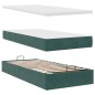 vidaXL Struttura Letto Pouf con Materasso 90x190 cm in Velluto vidaXL Struttura Letto Pouf con Materasso 90x190 cm in Velluto