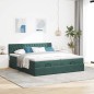 vidaXL Struttura Letto Pouf con Materassi 160x200 cm Velluto vidaXL Struttura Letto Pouf con Materassi 160x200 cm Velluto