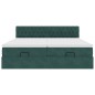 vidaXL Struttura Letto Pouf con Materassi 160x200 cm Velluto vidaXL Struttura Letto Pouf con Materassi 160x200 cm Velluto