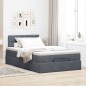 vidaXL Pouf Letto con Materasso Grigio Scuro 120x190 cm Velluto vidaXL Pouf Letto con Materasso Grigio Scuro 120x190 cm Velluto