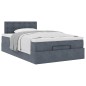 vidaXL Pouf Letto con Materasso Grigio Scuro 120x190 cm Velluto vidaXL Pouf Letto con Materasso Grigio Scuro 120x190 cm Velluto