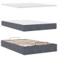 vidaXL Pouf Letto con Materasso Grigio Scuro 120x190 cm Velluto vidaXL Pouf Letto con Materasso Grigio Scuro 120x190 cm Velluto