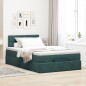 vidaXL Pouf Letto con Materasso Verde Scuro 120x190 cm Velluto vidaXL Pouf Letto con Materasso Verde Scuro 120x190 cm Velluto