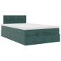vidaXL Pouf Letto con Materasso Verde Scuro 120x190 cm Velluto vidaXL Pouf Letto con Materasso Verde Scuro 120x190 cm Velluto