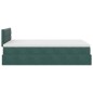 vidaXL Pouf Letto con Materasso Verde Scuro 120x190 cm Velluto vidaXL Pouf Letto con Materasso Verde Scuro 120x190 cm Velluto