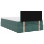 vidaXL Pouf Letto con Materasso Verde Scuro 120x190 cm Velluto vidaXL Pouf Letto con Materasso Verde Scuro 120x190 cm Velluto