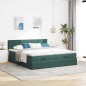 vidaXL Struttura Letto Pouf con Materassi 180x200 cm Velluto vidaXL Struttura Letto Pouf con Materassi 180x200 cm Velluto