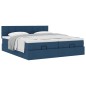 vidaXL Struttura Letto Pouf con Materassi Blu 180x200cm in Tessuto vidaXL Struttura Letto Pouf con Materassi Blu 180x200cm in Tessuto