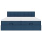 vidaXL Struttura Letto Pouf con Materassi Blu 180x200cm in Tessuto vidaXL Struttura Letto Pouf con Materassi Blu 180x200cm in Tessuto