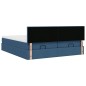 vidaXL Struttura Letto Pouf con Materassi Blu 180x200cm in Tessuto vidaXL Struttura Letto Pouf con Materassi Blu 180x200cm in Tessuto