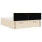 vidaXL Struttura Letto Pouf con Materassi Crema 180x200 cm in Tessuto