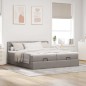 vidaXL Struttura Letto Pouf con Materassi Tortora 180x200cm in Tessuto vidaXL Struttura Letto Pouf con Materassi Tortora 180x200cm in Tessuto