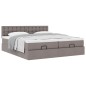 vidaXL Struttura Letto Pouf con Materassi Tortora 180x200cm in Tessuto vidaXL Struttura Letto Pouf con Materassi Tortora 180x200cm in Tessuto