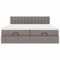vidaXL Struttura Letto Pouf con Materassi Tortora 180x200cm in Tessuto vidaXL Struttura Letto Pouf con Materassi Tortora 180x200cm in Tessuto