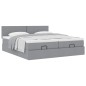 vidaXL Struttura Letto Pouf con Materassi 180x200 cm in Tessuto