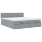 vidaXL Struttura Letto Pouf con Materassi 180x200 cm in Tessuto