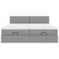 vidaXL Struttura Letto Pouf con Materassi 180x200 cm in Tessuto
