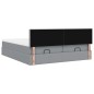vidaXL Struttura Letto Pouf con Materassi 180x200 cm in Tessuto