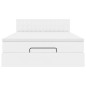 vidaXL Pouf Letto con Materassi e LED Bianco Puro 140x200cm Similpelle vidaXL Pouf Letto con Materassi e LED Bianco Puro 140x200cm Similpelle