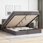 vidaXL Pouf Letto con Materassi e LED Grigio 180x200cm Similpelle vidaXL Pouf Letto con Materassi e LED Grigio 180x200cm Similpelle