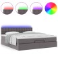 vidaXL Pouf Letto con Materassi e LED Grigio 180x200cm Similpelle vidaXL Pouf Letto con Materassi e LED Grigio 180x200cm Similpelle