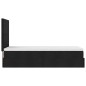 vidaXL Struttura Letto Pouf con Materasso Nero 90x190 cm in Tessuto