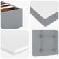 vidaXL Struttura Letto Pouf con Materasso 90x190 cm in Tessuto vidaXL Struttura Letto Pouf con Materasso 90x190 cm in Tessuto